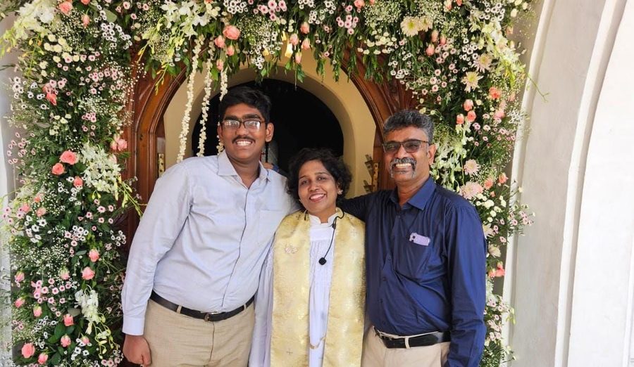 Rev. Anitha Christian with family