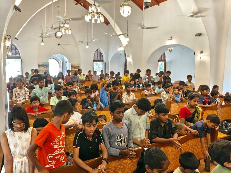 Congregation at worship